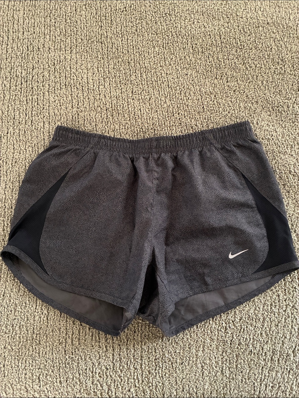 LIKE NEW: Nike Women's Charcoal and Black Athletic Running Shorts